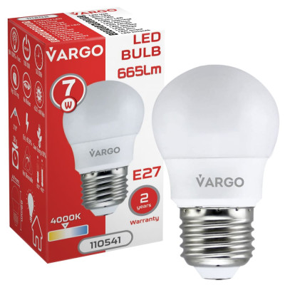LED лампа VARGO G45 7W E27 4000K 665lm (110541)